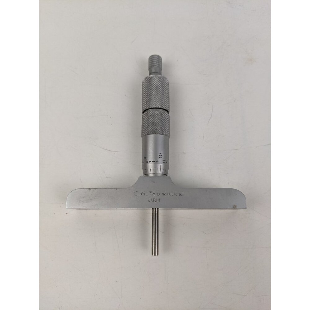 MITUTOYO (Japan) Tools Depth Micrometer Head & 0" - 1" Rod x .001" Grad Ratchet